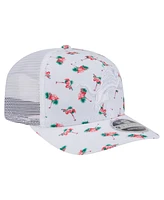 New Era Men's White Detroit Lions Adventure Flamingo Pattern 9SEVENTY Stretch-Snap Hat