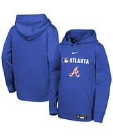 Nike Big Boys and Girls Royal Atlanta Braves City Connect Authentic Collection Performance Pullover Hoodie