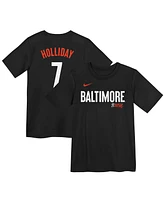 Nike Preschool Jackson Holliday Black Baltimore Orioles City Connect Player Name Number T-Shirt