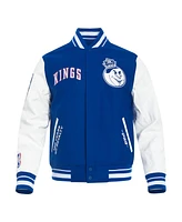 Pro Standard Men's Blue Sacramento Kings 2024/25 City Edition Wool Varsity Full-Zip Jacket