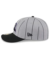 New Era Men's Gray/Black Colorado Rockies 2025 Batting Practice Low Profile 59FIFTY Fitted Hat
