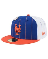 New Era Men's Blue York Mets Pinstripe 59FIFTY Fitted Hat