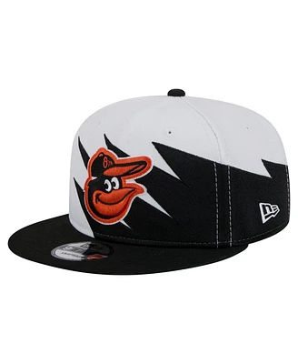 New Era Men's Black/White Baltimore Orioles Jagged 9FIFTY Snapback Hat