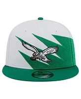 New Era Men's Kelly Green Philadelphia Eagles Throwback Jagged 9FiFTY Snapback Hat