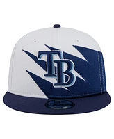 New Era Men's Navy/White Tampa Bay Rays Jagged 9FIFTY Snapback Hat