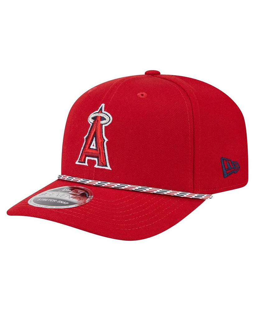 New Era Men's Red Los Angeles Angels Multi-Rope 9SEVENTY Stretch-Snap Hat