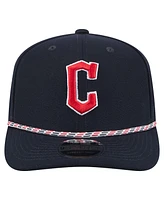 New Era Men's Navy Cleveland Guardians Multi-Rope 9SEVENTY Stretch-Snap Hat