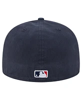 New Era Men's Navy Boston Red Sox Championship Side Flag A-Frame 59FIFTY Fitted Hat
