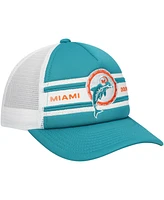 Mitchell & Ness Big Boys and Girls Aqua Miami Dolphins Stripe Trucker Adjustable Hat