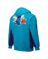 Mitchell & Ness Men's Teal Charlotte Hornets Hardwood Classics Team Origins Fleece Pullover Hoodie