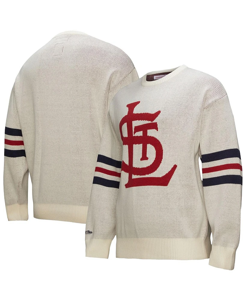 Mitchell & Ness Men's Cream St. Louis Cardinals Retro Pullover Sweater