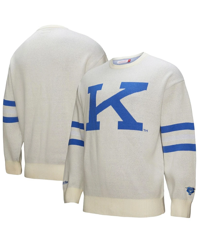 Mitchell & Ness Men's Cream Kentucky Wildcats Retro Pullover Sweater