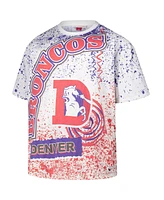 Mitchell & Ness Men's White Denver Broncos Big Tall Allover Print T-Shirt