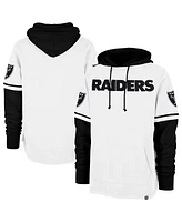 '47 Brand Men's White Las Vegas Raiders Trifecta Shortstop Pullover Hoodie