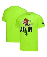 Nike 3BRAND by Russell Wilson Big Boys and Girls Neon Green Performance All In Ballers T-Shirt