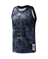 Mitchell & Ness Men's Tim Duncan Black San Antonio Spurs Hardwood Classics 1998/99 Tie-Dye Swingman Jersey