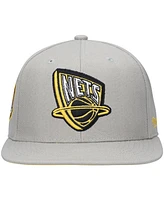 Mitchell & Ness Men's Gray New Jersey Nets Hardwood Classics 35th Anniversary Sunny Fitted Hat