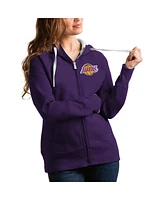 Antigua Women's Purple Los Angeles Lakers Victory Full-Zip Hoodie