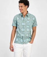 Sun + Stone Men's Avon Short Sleeve Medallion Print Button-Front Shirt, Exclusively at Macy's