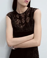 Mango Women's A-Line Lace Dress
