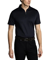 Charles Tyrwhitt Men's Mercerized Cotton Short Sleeve Zipper Polo Shirt