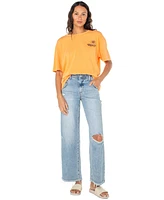 Roxy Juniors' Vamos Cotton Oversized Graphic T-Shirt