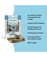 Cod Skin Hand Wrapped Dog Chew Stick: Short 5" - 3pk