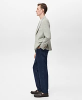 Mango Men's Slim-Fit Cotton-Blend Blazer