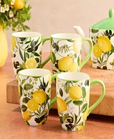 Certified International Limone 4-Pc. Mugs, Service For 4