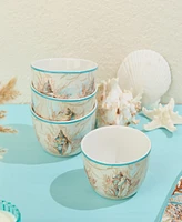 Certified International Escape to the Sea Ice Cream 4-Pc. Bowls, Service For 4