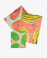 Supra Endura Fruit Print Beeswax Wrap, Set of 3