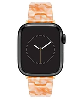Anne Klein Women's Peach Marbleized Acetate Bracelet Band for Apple Watch 10 38/40/41mm