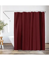 Americanflat 71x74 Solid Burgundy Shower Curtain - Water Resistant - Polyester Fabric