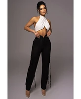 Jluxlabel Women's Better Half Linen Utility Pants