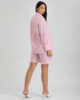 Pietro Brunelli Milano Women's Classic Fit Linen-Blend with Pockets Dafne Blouse