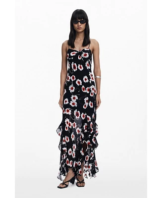 Desigual Women's Poppy ruffle midi dress