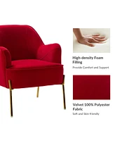 Barbara Wooden Arm Chair with Metal Legs