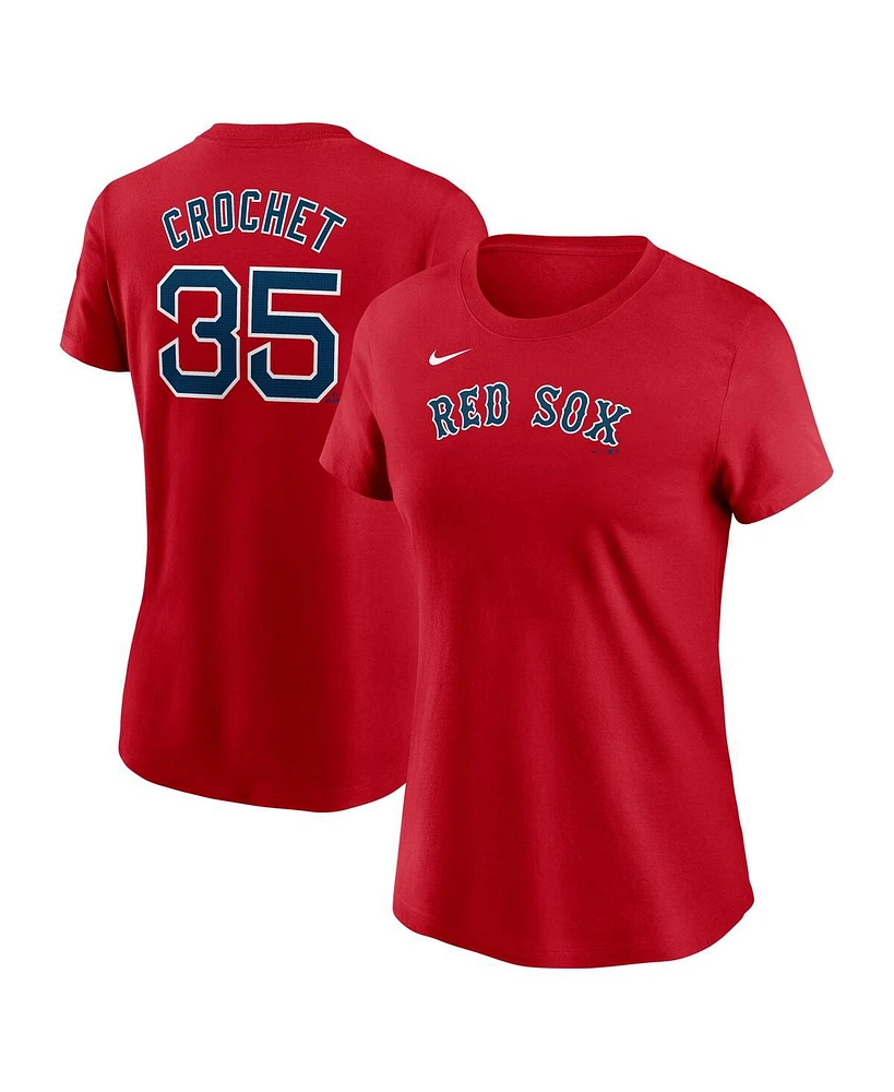 Nike Women's Garrett Crochet Red Boston Sox Fuse Name Number T-Shirt