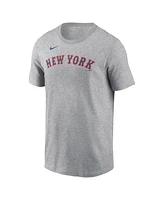 Nike Men's Juan Soto Heather Gray New York Mets Fuse Name Number T-Shirt