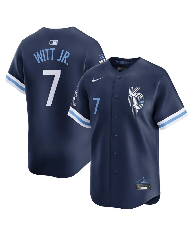 Nike Men's Bobby Witt Jr. Navy Kansas City Royals Connect Limited Jersey