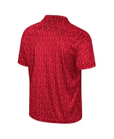 Colosseum Men's Scarlet Ohio State Buckeyes Sublimated Golf Polo Shirt