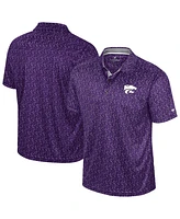 Colosseum Men's Purple Kansas State Wildcats Sublimated Golf Polo Shirt