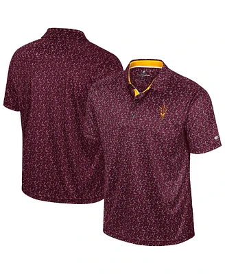 Colosseum Men's Maroon Arizona State Sun Devils Sublimated Golf Polo Shirt