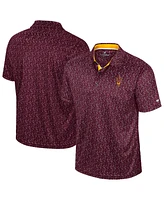 Colosseum Men's Maroon Arizona State Sun Devils Sublimated Golf Polo Shirt