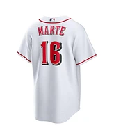 Nike Men's Noelvi Marte White Cincinnati Reds Home Replica Jersey