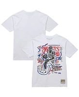 Mitchell & Ness Men's Allen Iverson White Philadelphia 76ers Hardwood Classics Chalked Up T-Shirt