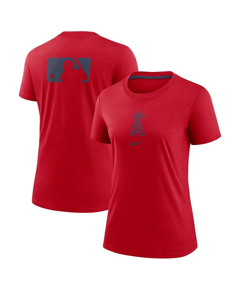 Nike Women's Red Los Angeles Angels Authentic Collection Early Work Tri-Blend T-Shirt