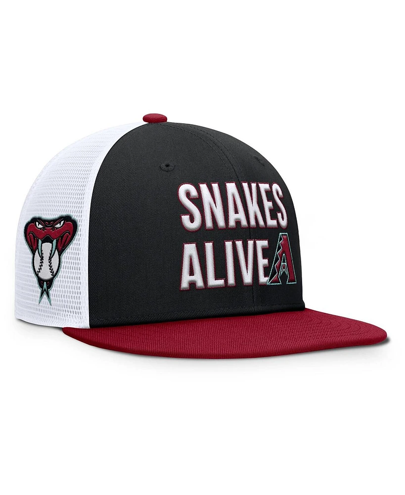 Nike Men's Black/Crimson Arizona Diamondbacks Pro Trucker Snapback Hat