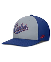 Nike Men's Gray/Royal Chicago Cubs Pro Performance Snapback Hat