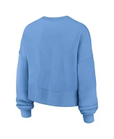 Nike Women's Light Blue St. Louis Cardinals Oversized Long Sleeve Cropped Pullover Sweatshirt